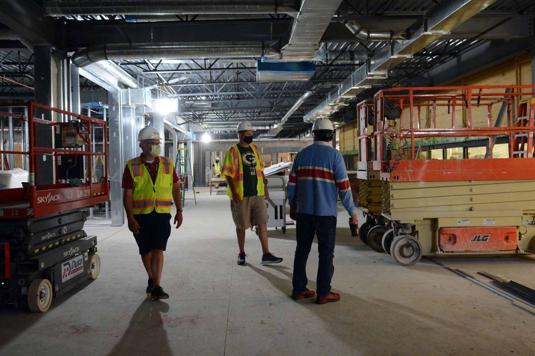 Baraboo middle school construction tour, June 23, 2020